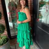 Anna Eyelet Tiered Dress