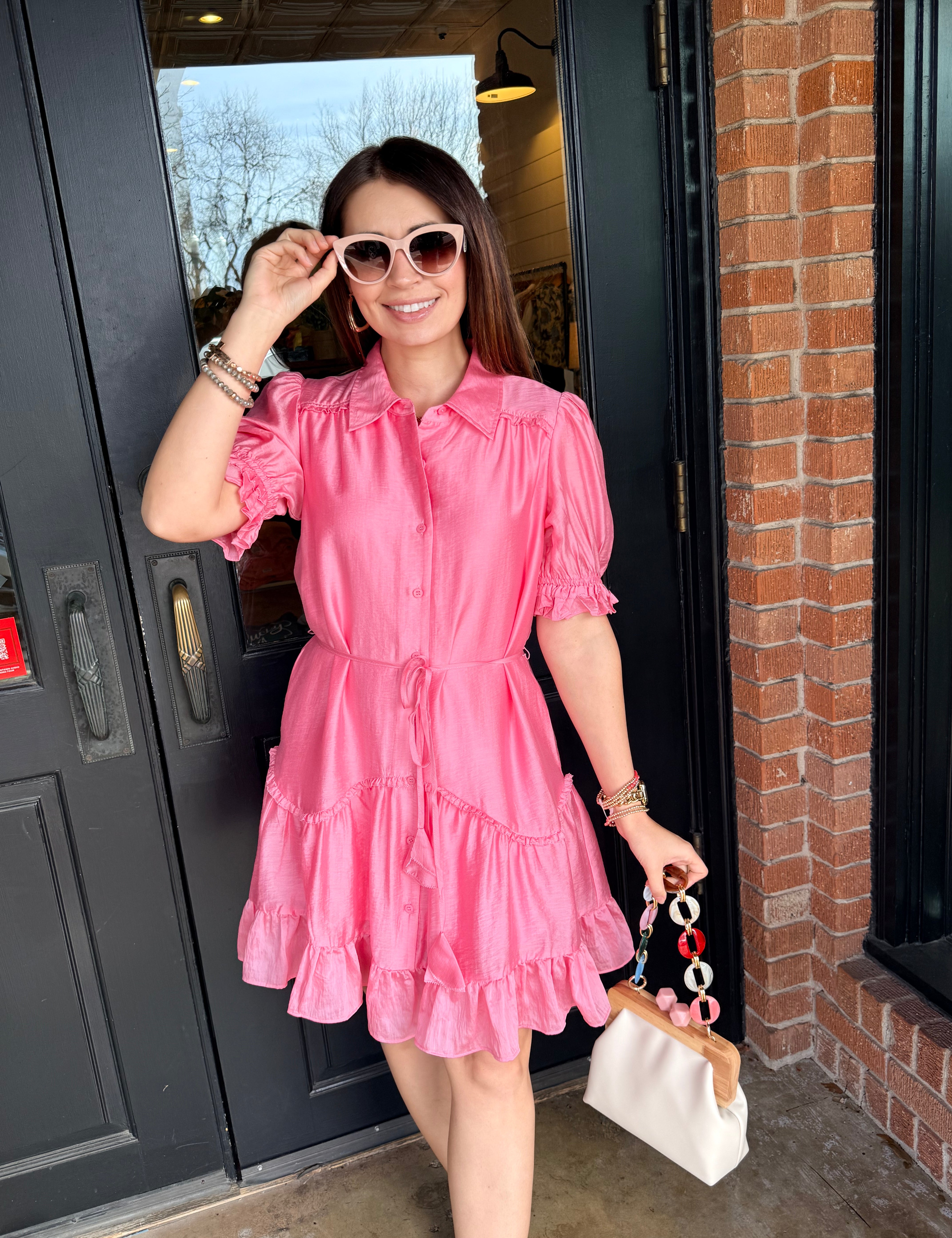 Linda Button Down Mini Dress