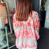 Laurel Button Berry  Blouse