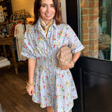 Cherry Poplin Shirt Dress