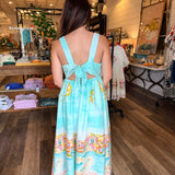 Isla Landscape Print Midi Dress