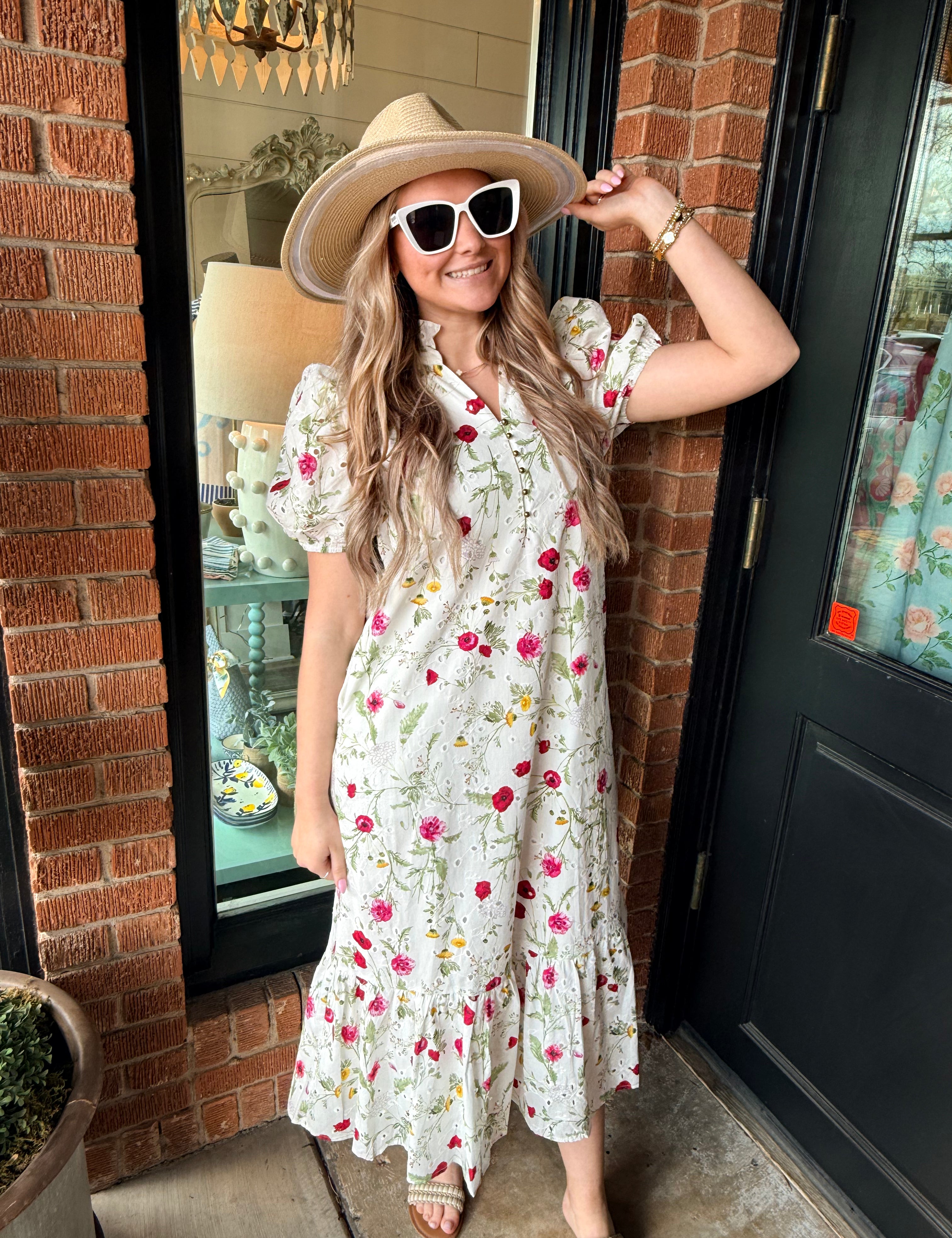 Gina Floral Midi Dress