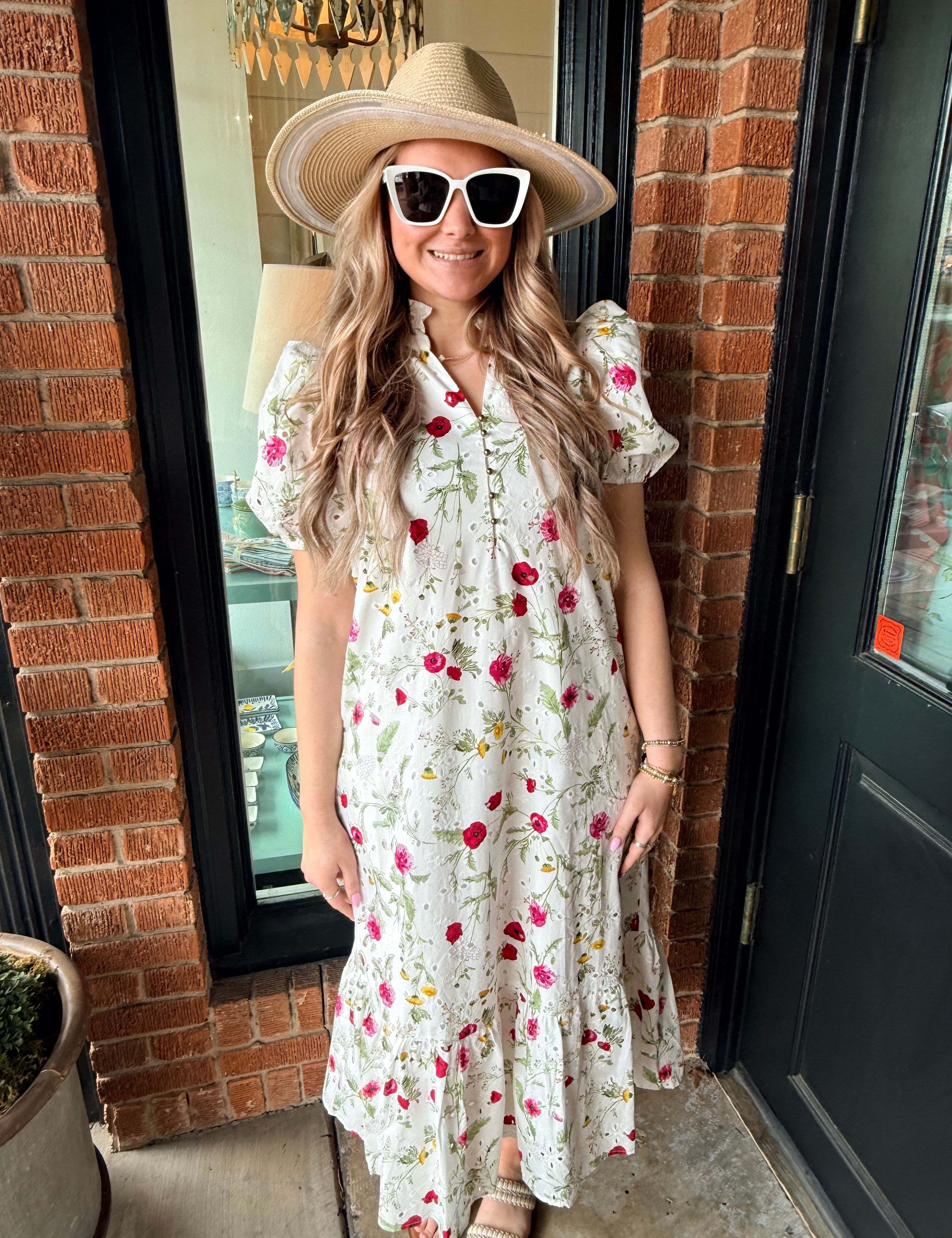 Gina Floral Midi Dress