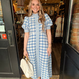 Trina Gingham Maxi Dress