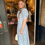 Trina Gingham Maxi Dress