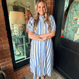 Wendy Striped Midi Dress