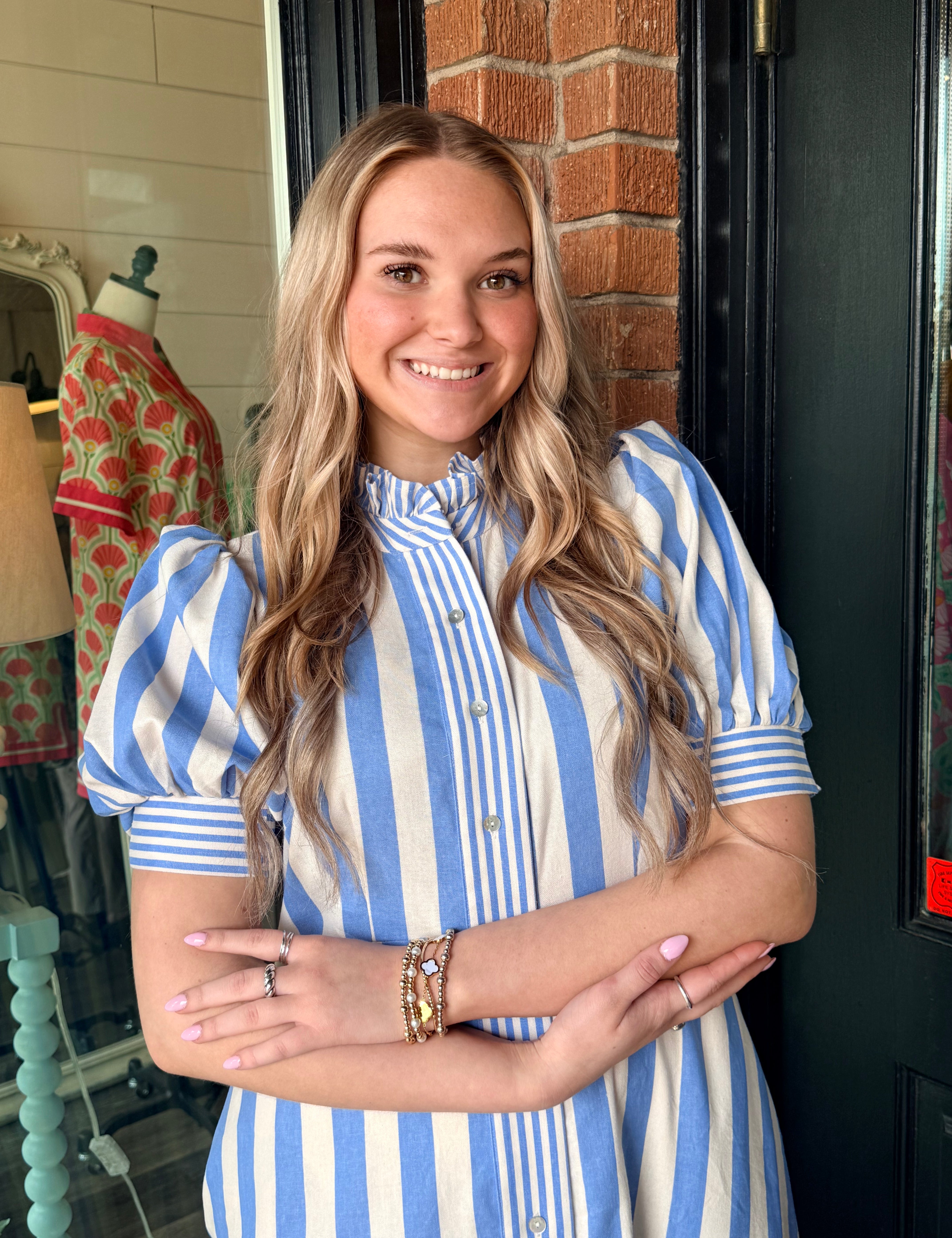 Wendy Striped Midi Dress