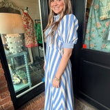 Wendy Striped Midi Dress