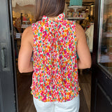 Natalie Floral Mock Neck Top