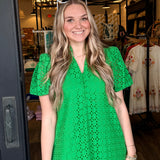 Kayla Eyelet Midi Dress