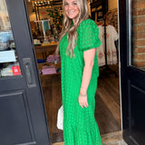 Kayla Eyelet Midi Dress