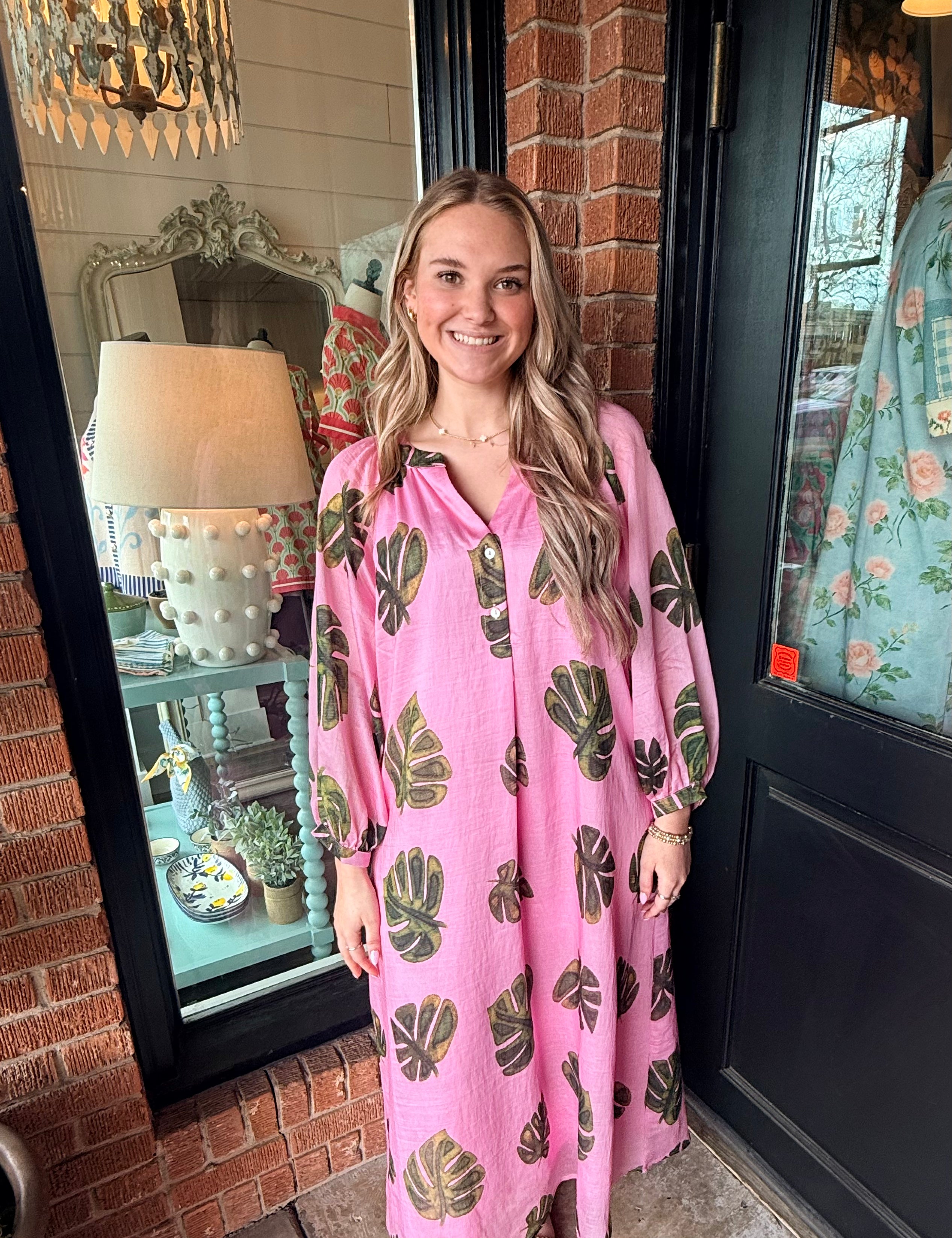 Palmer Palm Maxi Dress