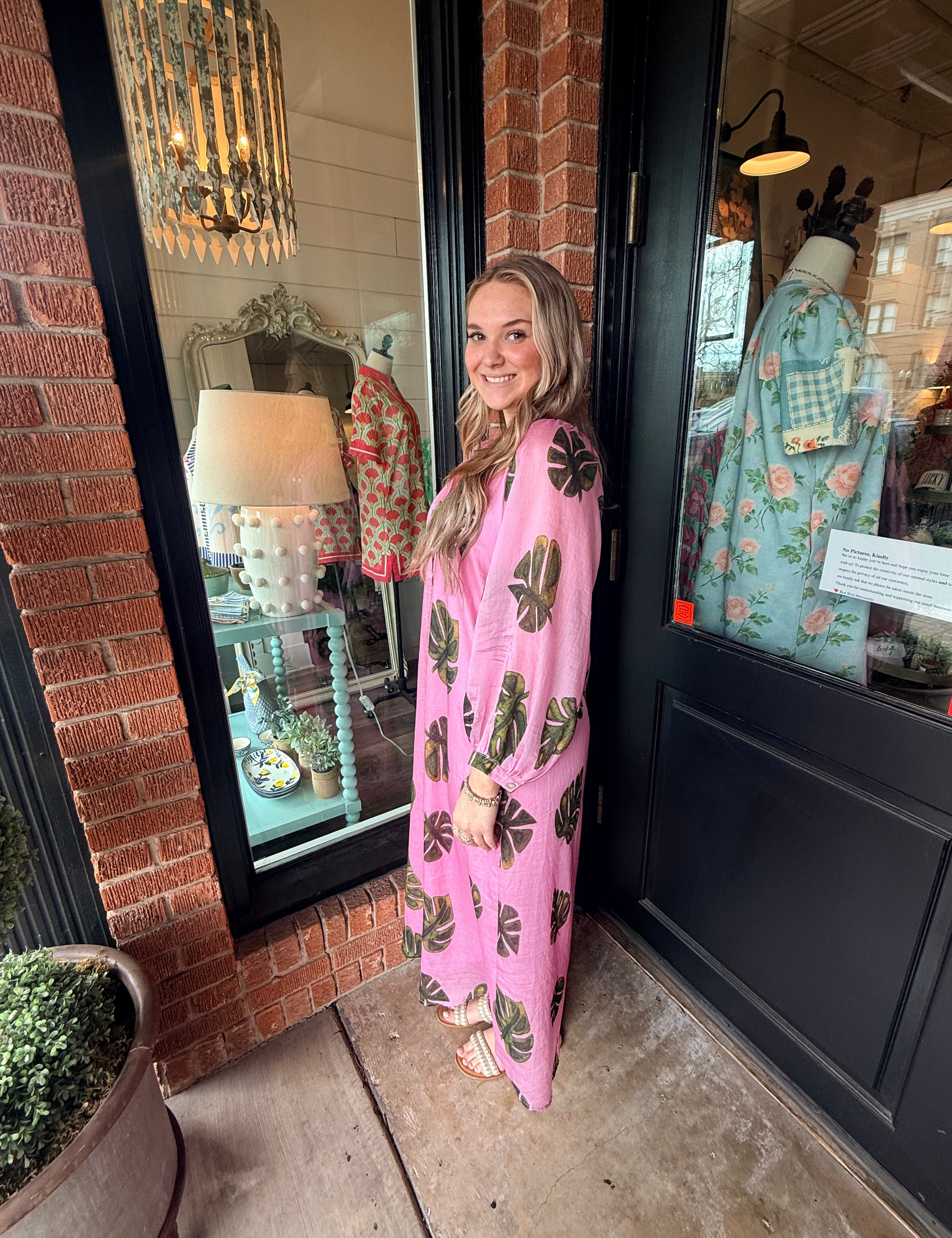 Palmer Palm Maxi Dress