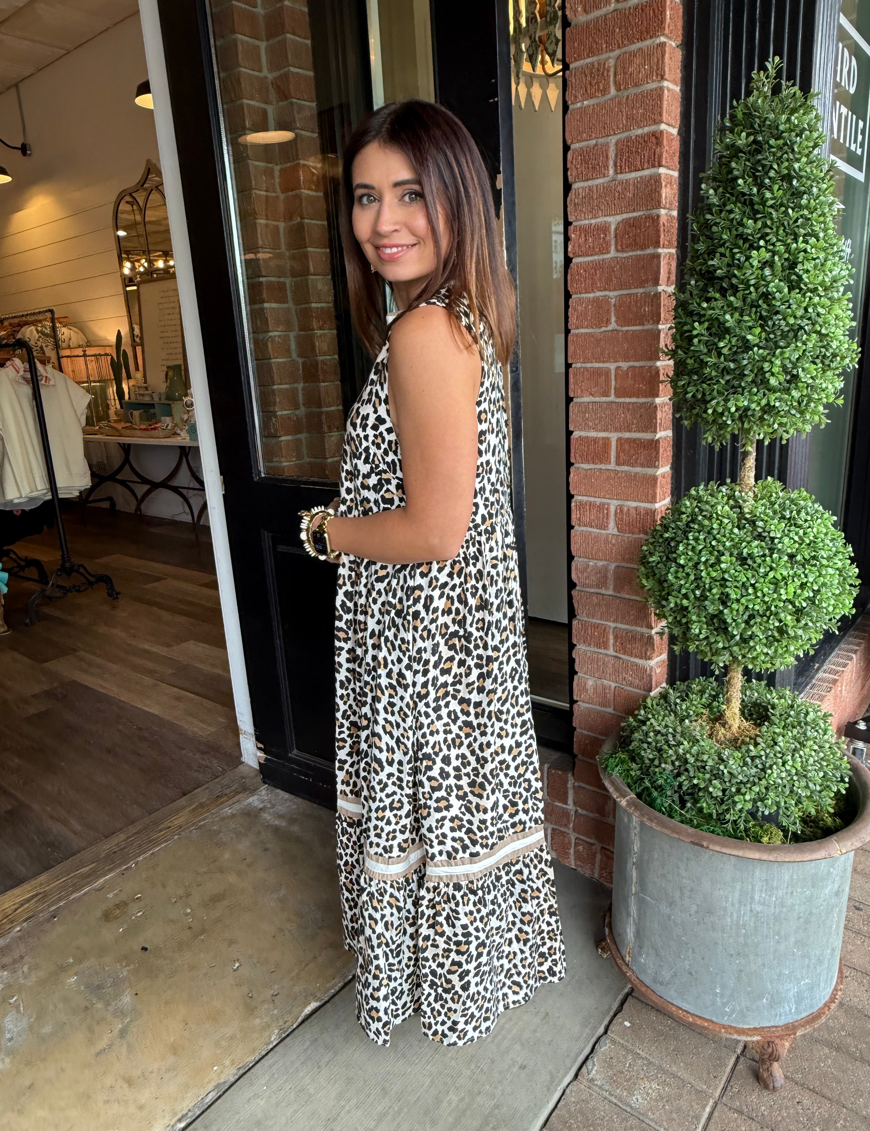 Vicky Animal Print Tiered Dress