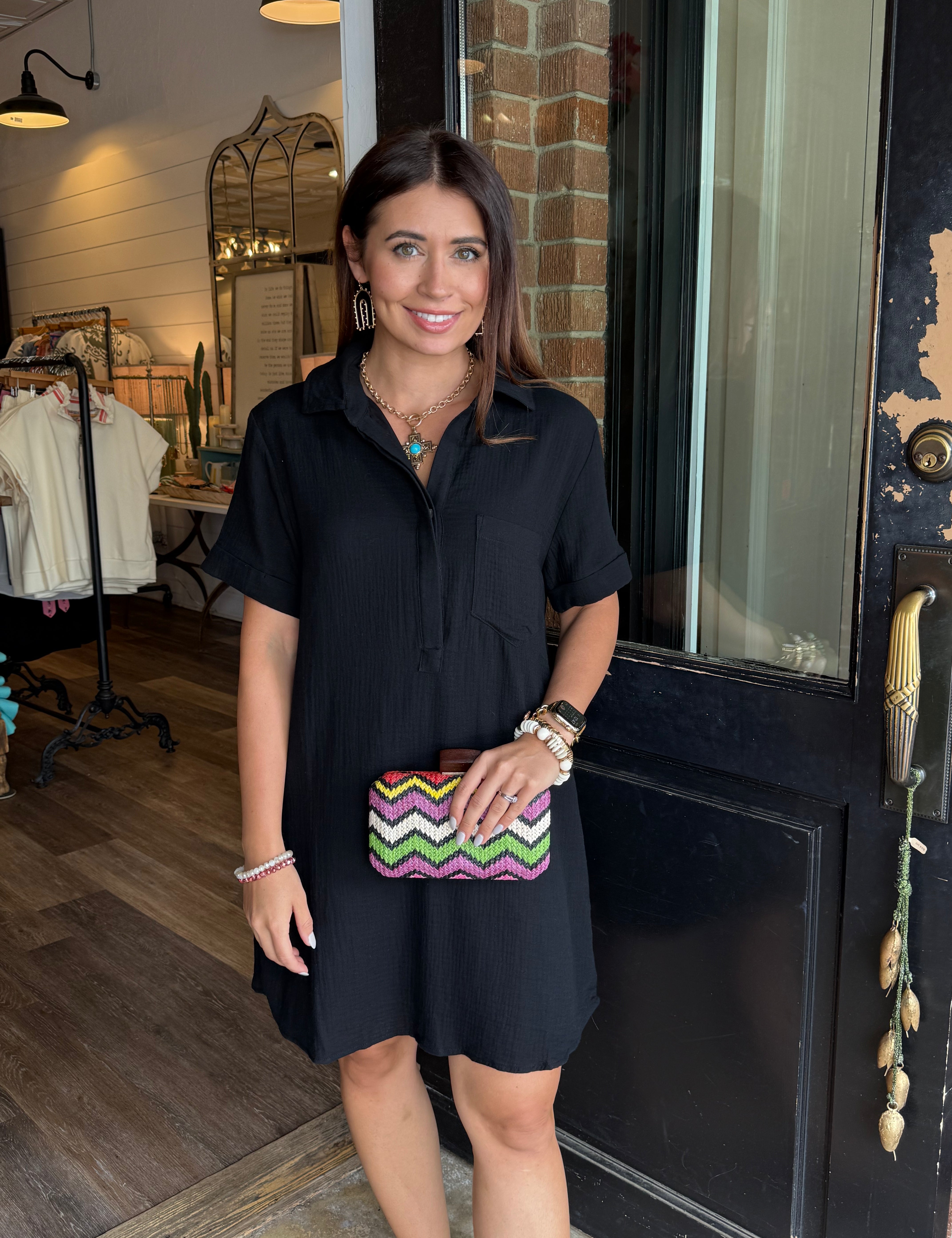 Cassidy Gauze Shirt Dress