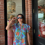 Island Button-Up Print Dress