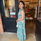 Lyla Mixed Print Midi Dress