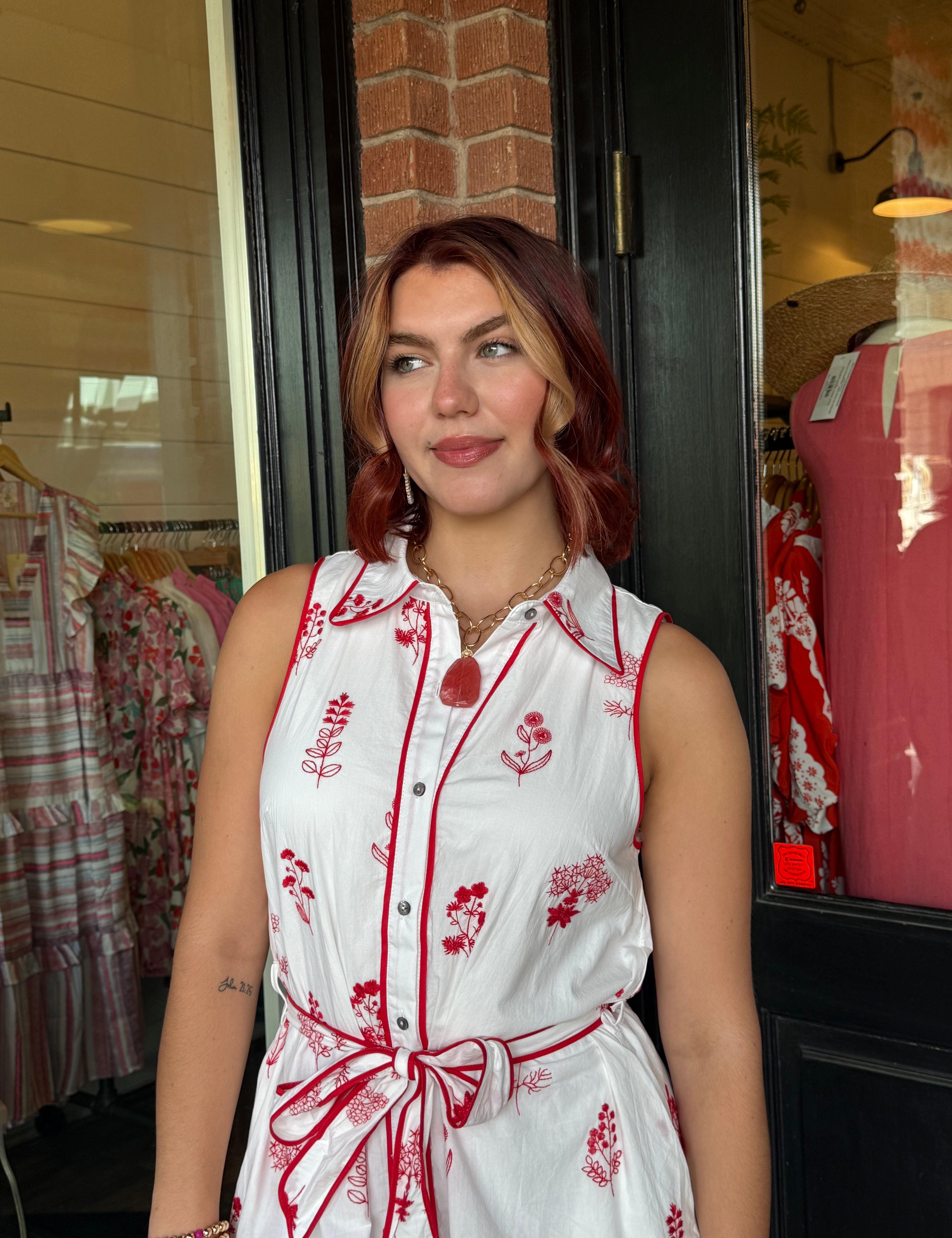 Rosalie Floral Embroidered Mini Dress