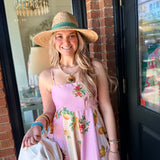 Glenda Citrus Midi  Dress