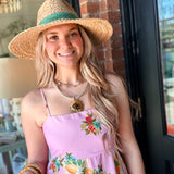 Glenda Citrus Midi  Dress