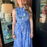 Isabel Border Print Maxi Dress