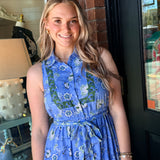 Isabel Border Print Maxi Dress