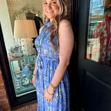 Isabel Border Print Maxi Dress