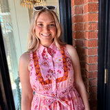 Isabel Border Print Maxi Dress