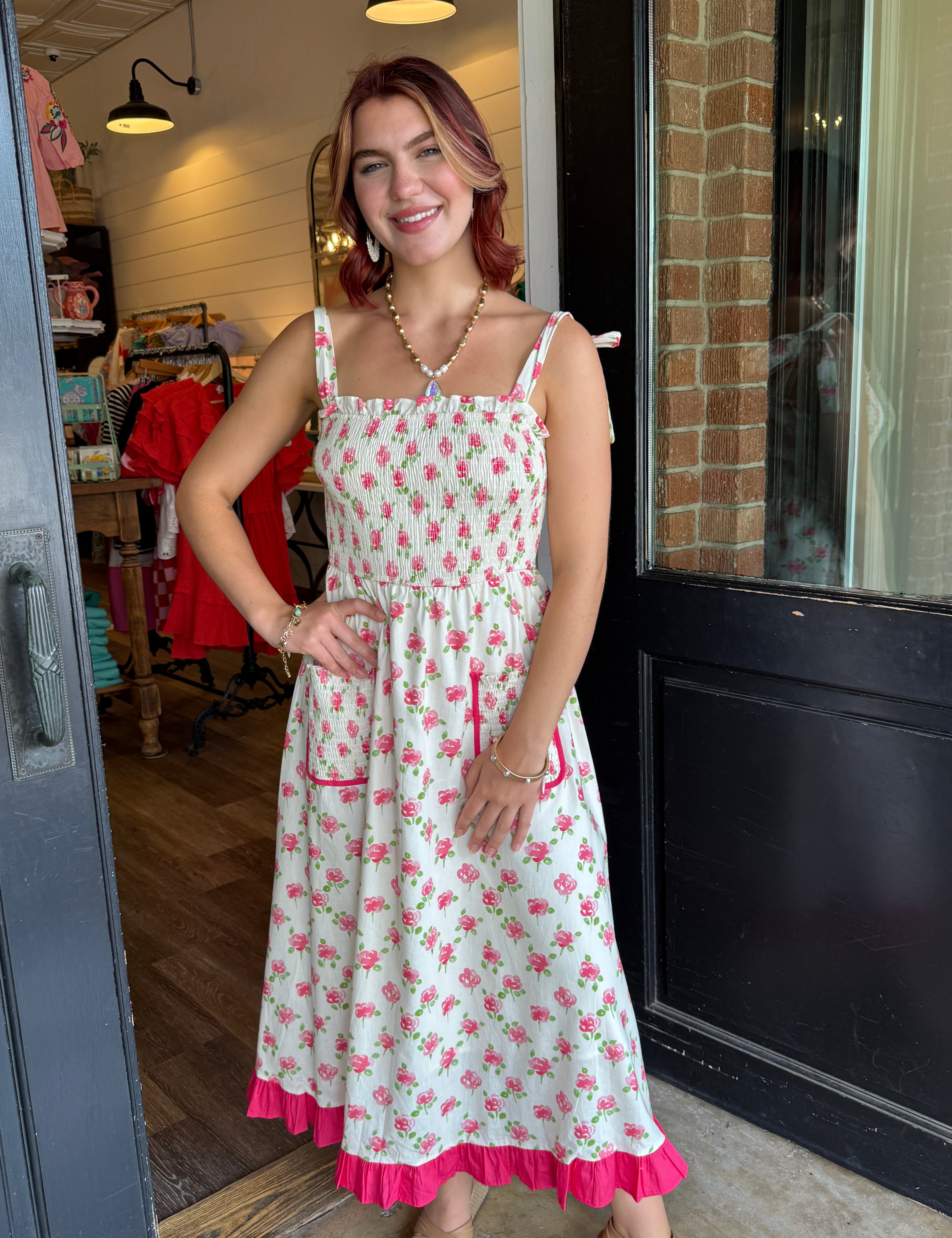 Emerson Smocked Rose Dress
