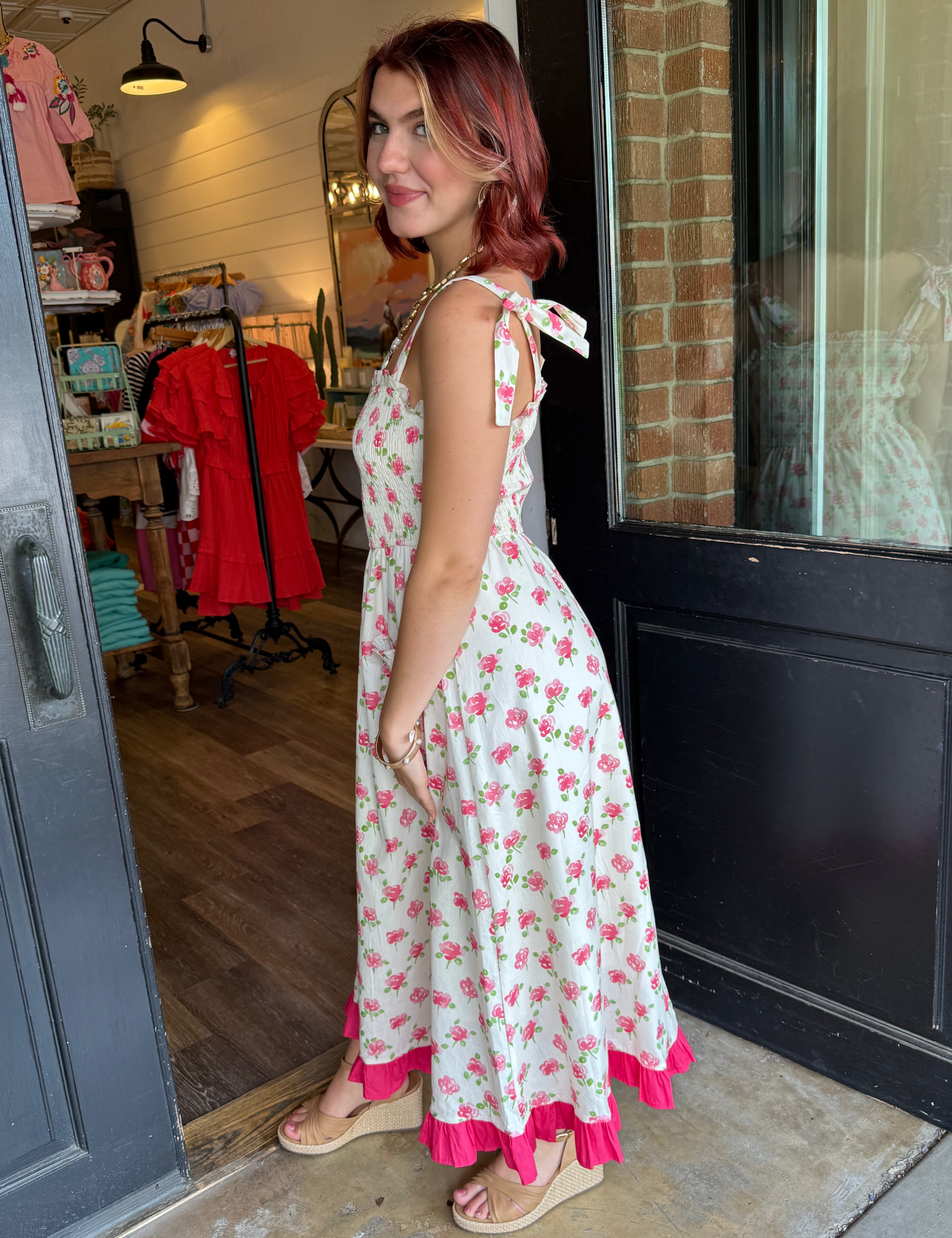 Emerson Smocked Rose Dress