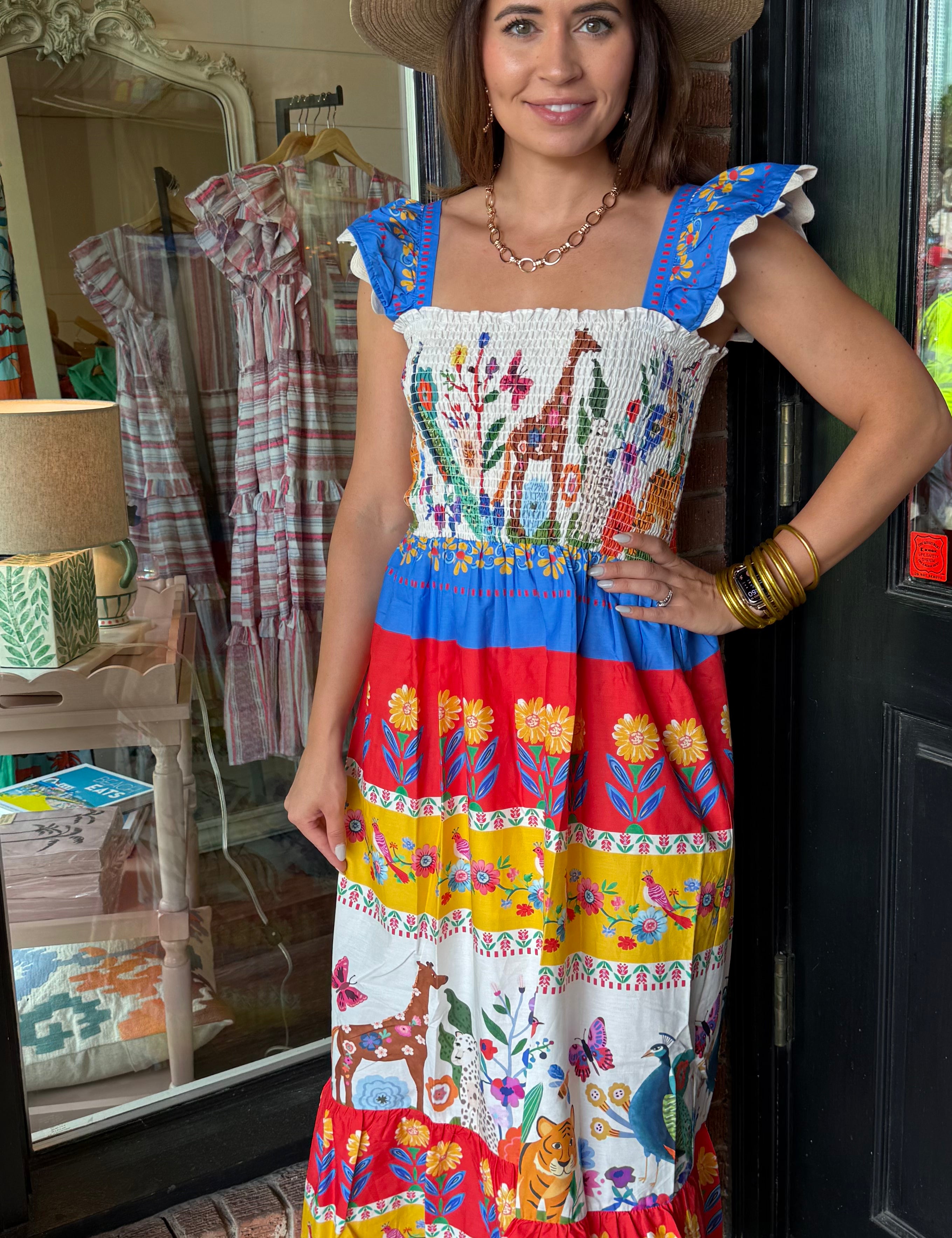 Alina Smocked Maxi Dress