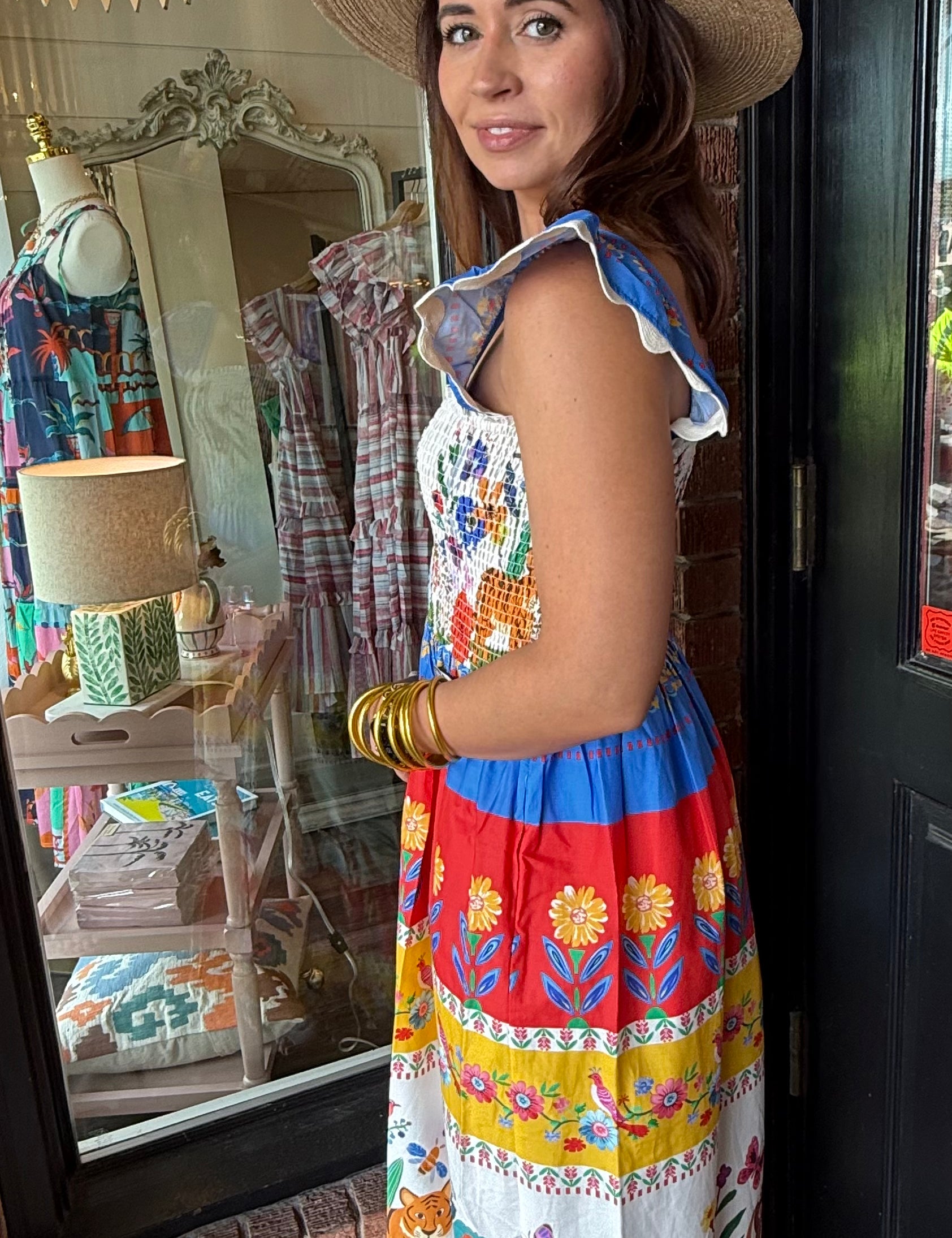 Alina Smocked Maxi Dress
