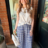 Elena Gingham Midi Skirt