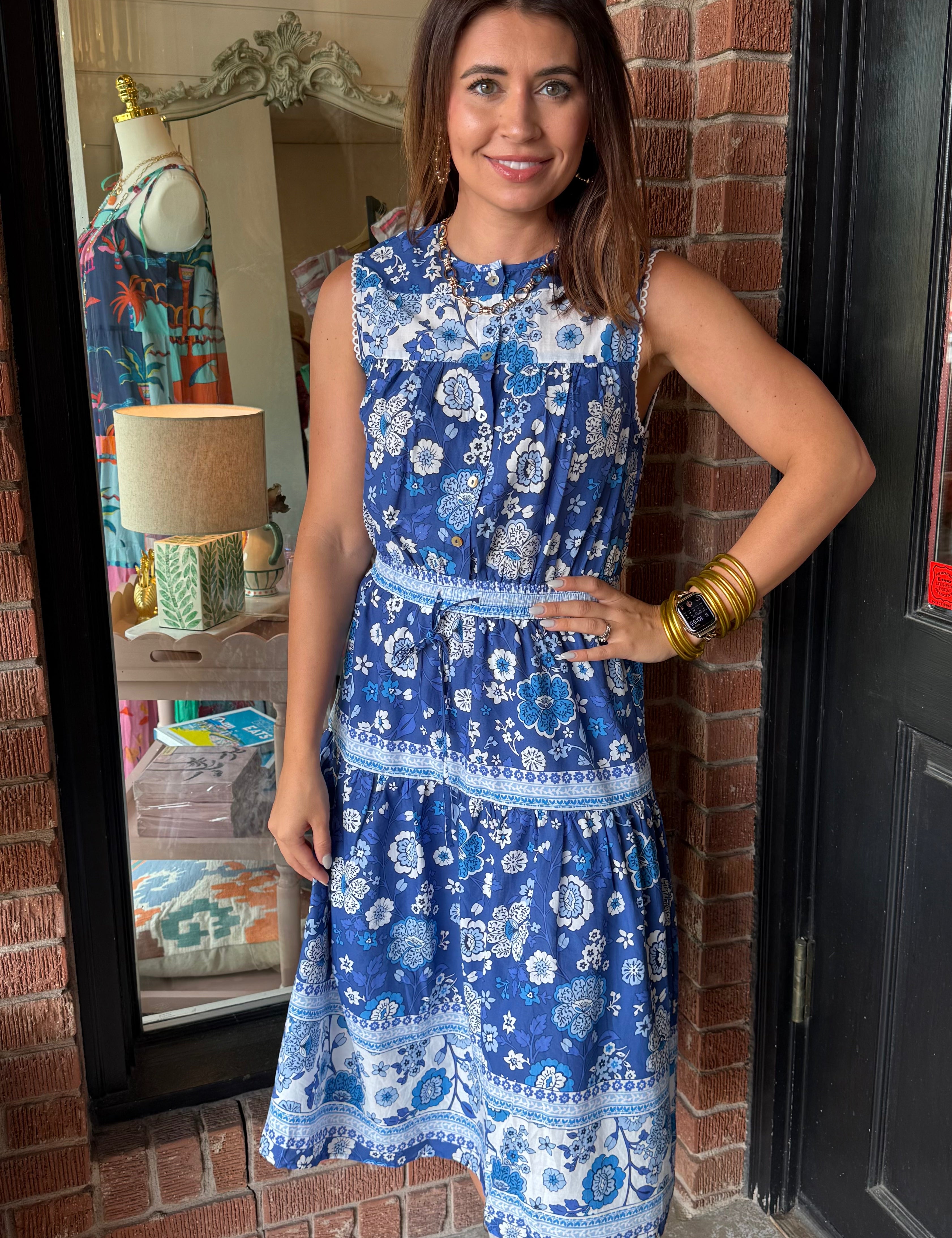 Delilah Contrast Floral Print Dress