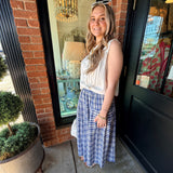 Elena Gingham Midi Skirt