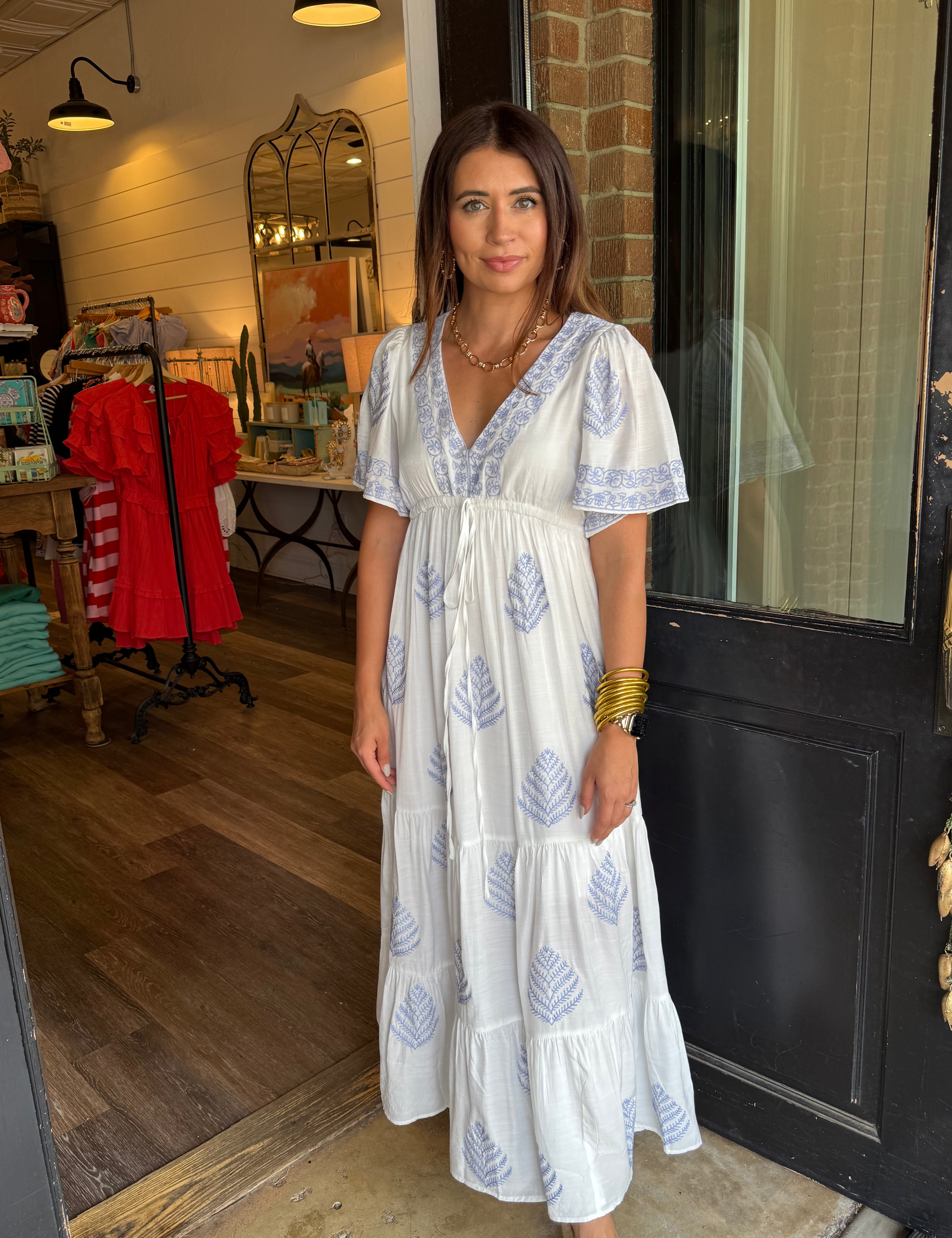 Leslie Embroidered Dress