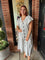 Eva Striped Flutter Sleeve Midi Dress