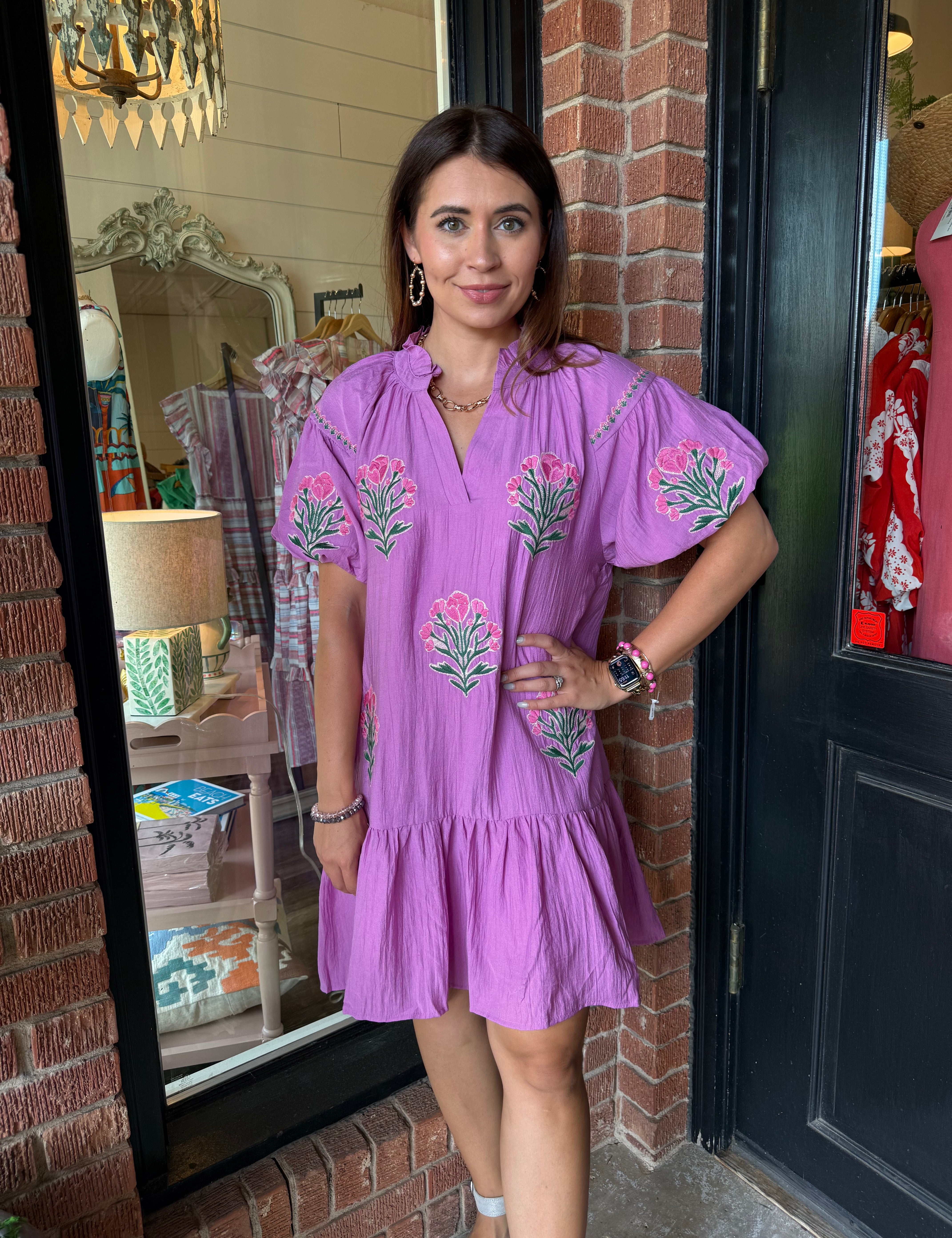 Ariana Boho Floral Mini Dress