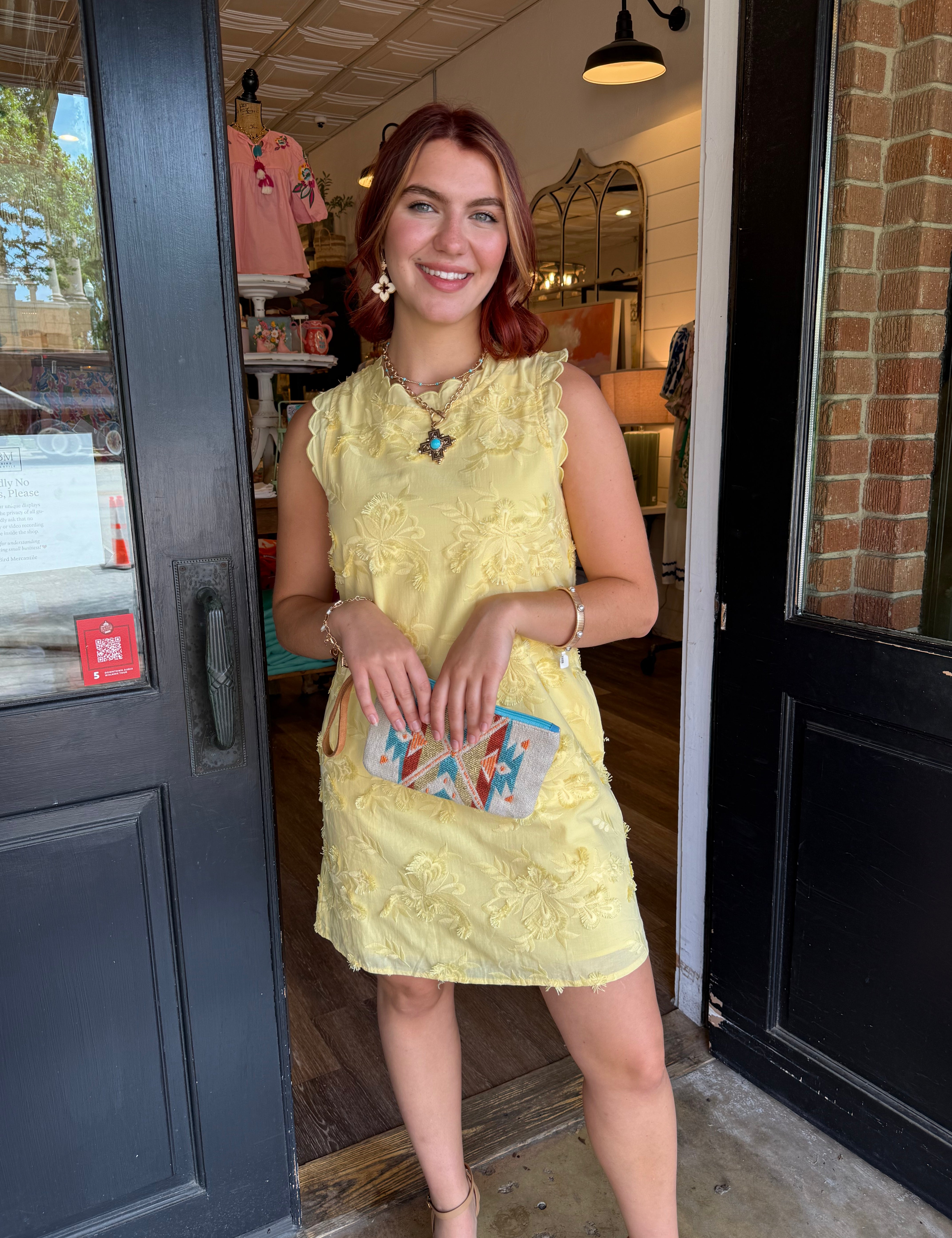 Kennedy Floral Appliqué Mini Dress