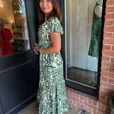 Emerson Leaf Print Midi Dress