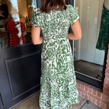Emerson Leaf Print Midi Dress