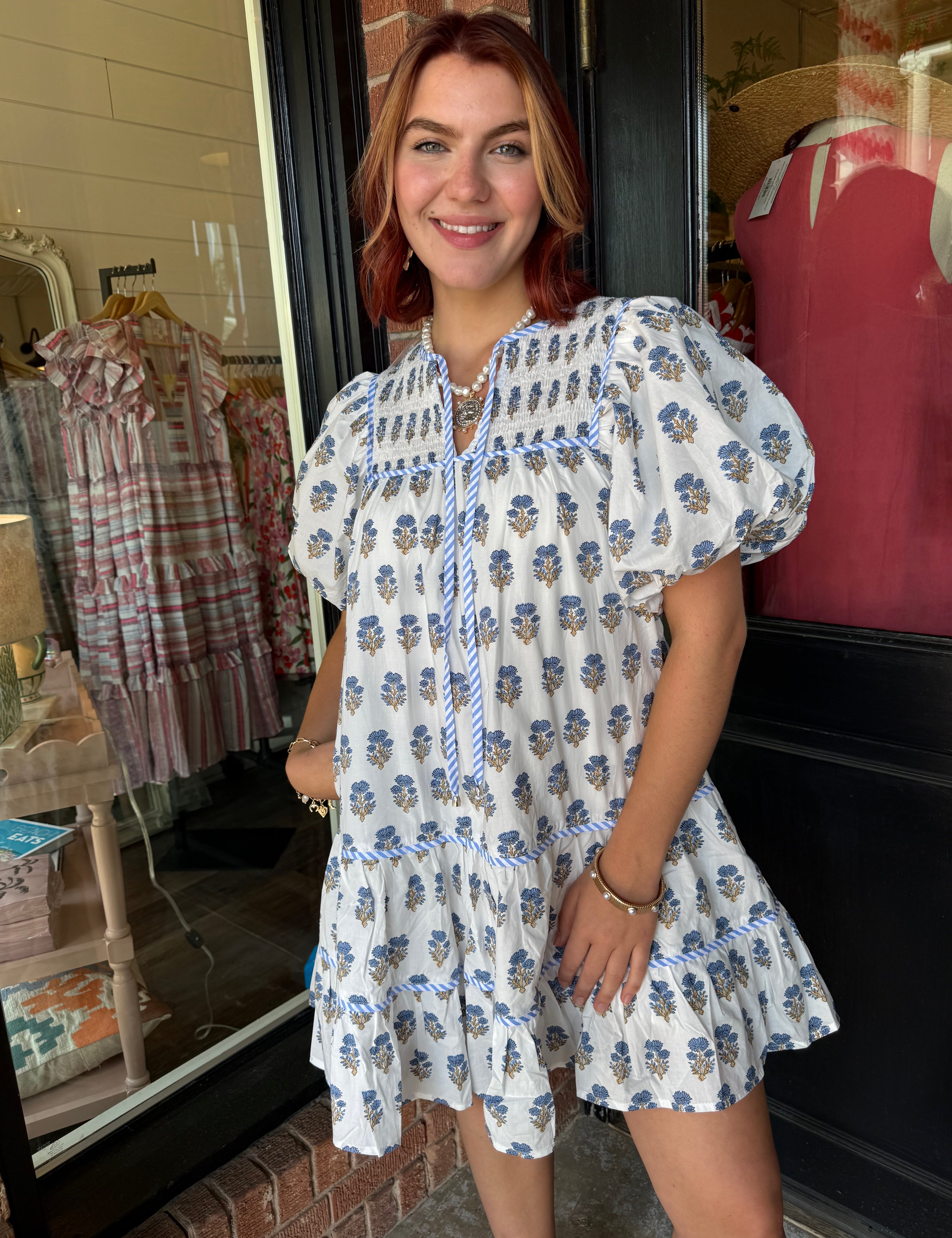Sara Floral Print Mini Dress