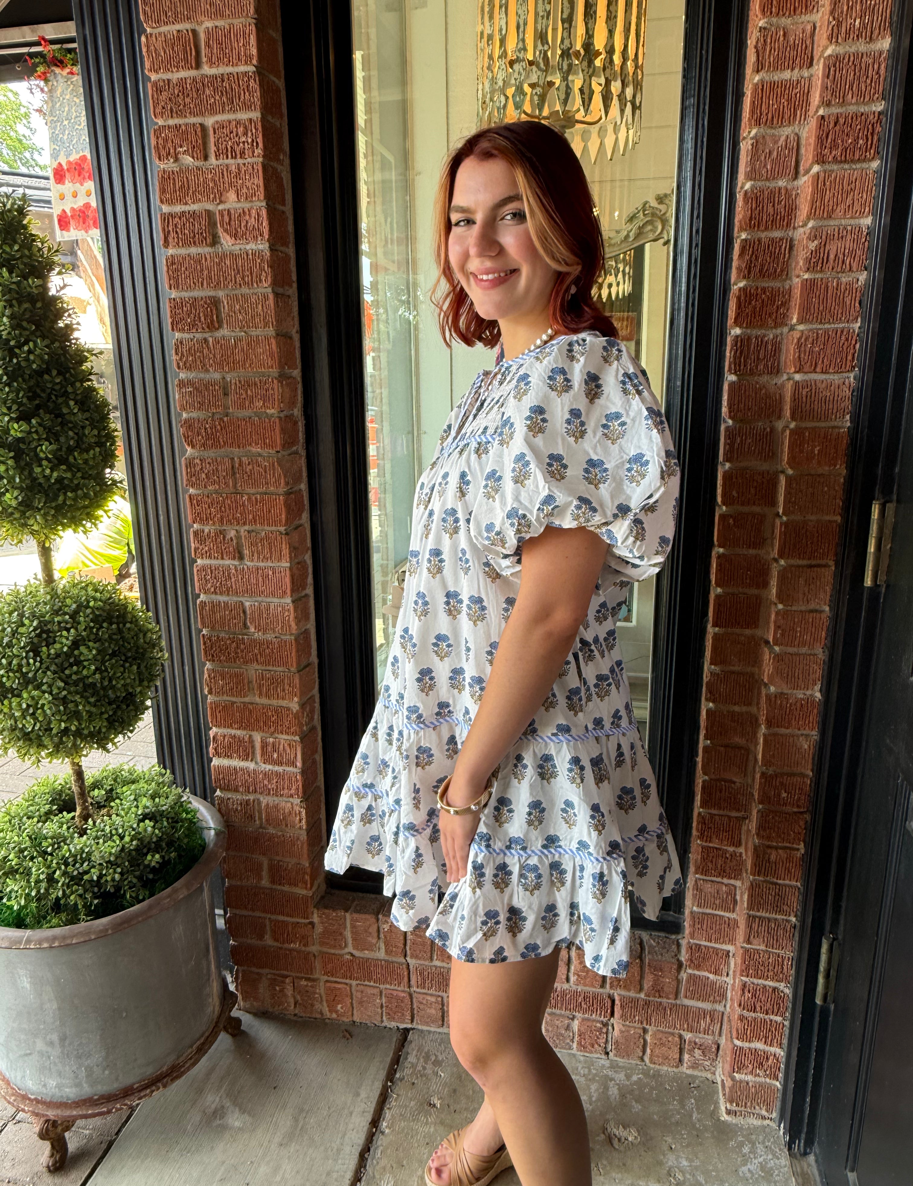 Sara Floral Print Mini Dress