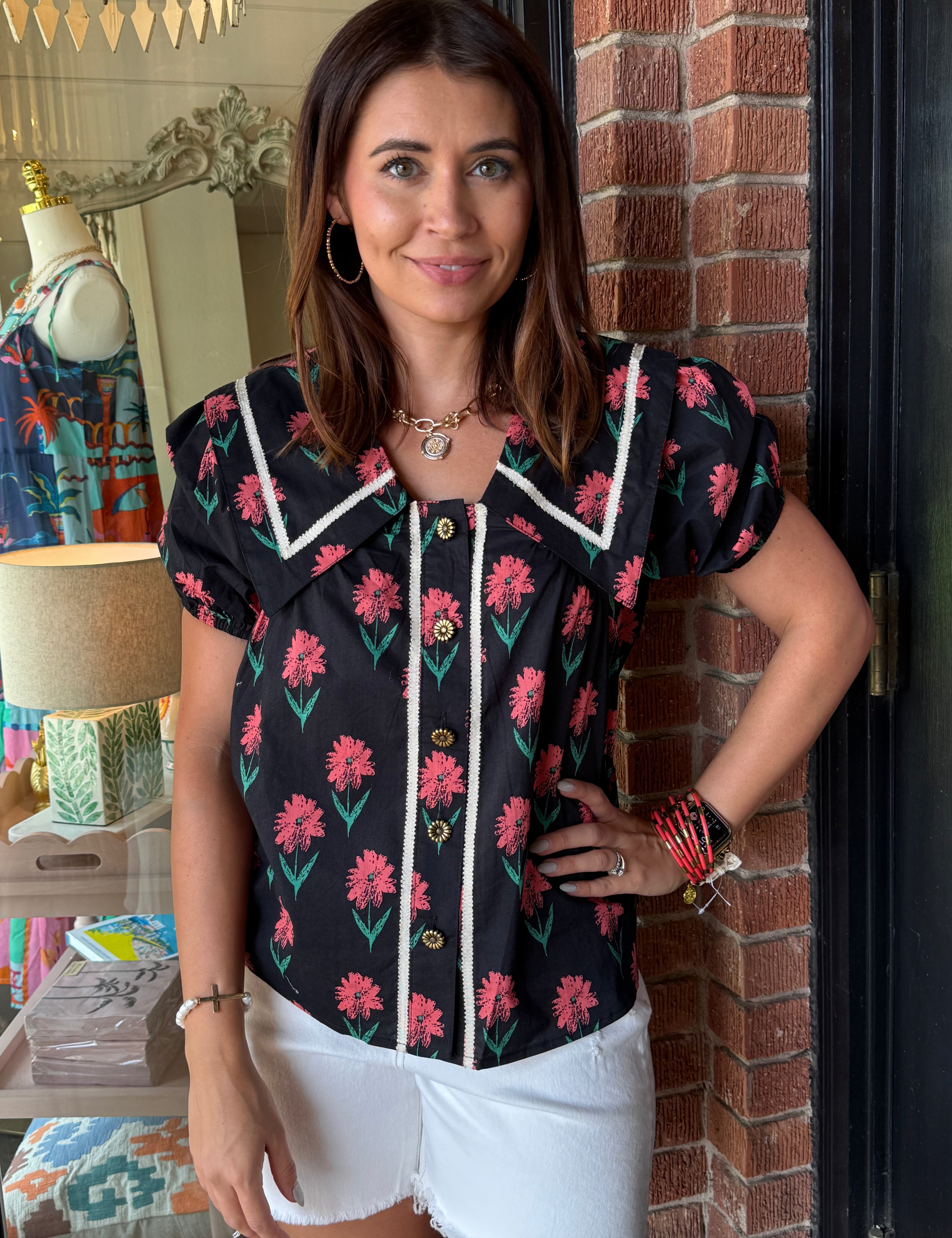 Lyla Floral Puff Sleeve Blouse