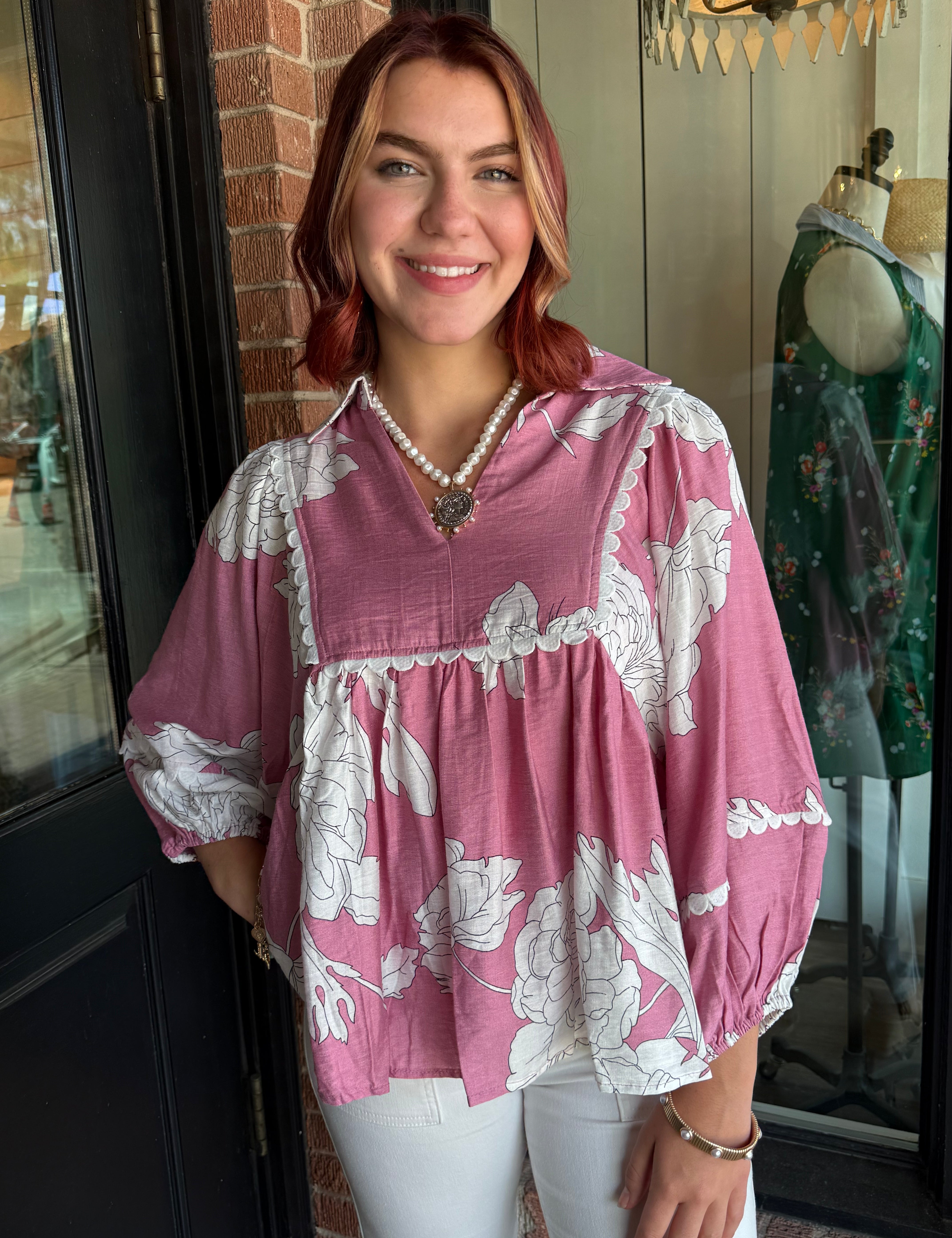 Elizabeth Floral Print Blouse