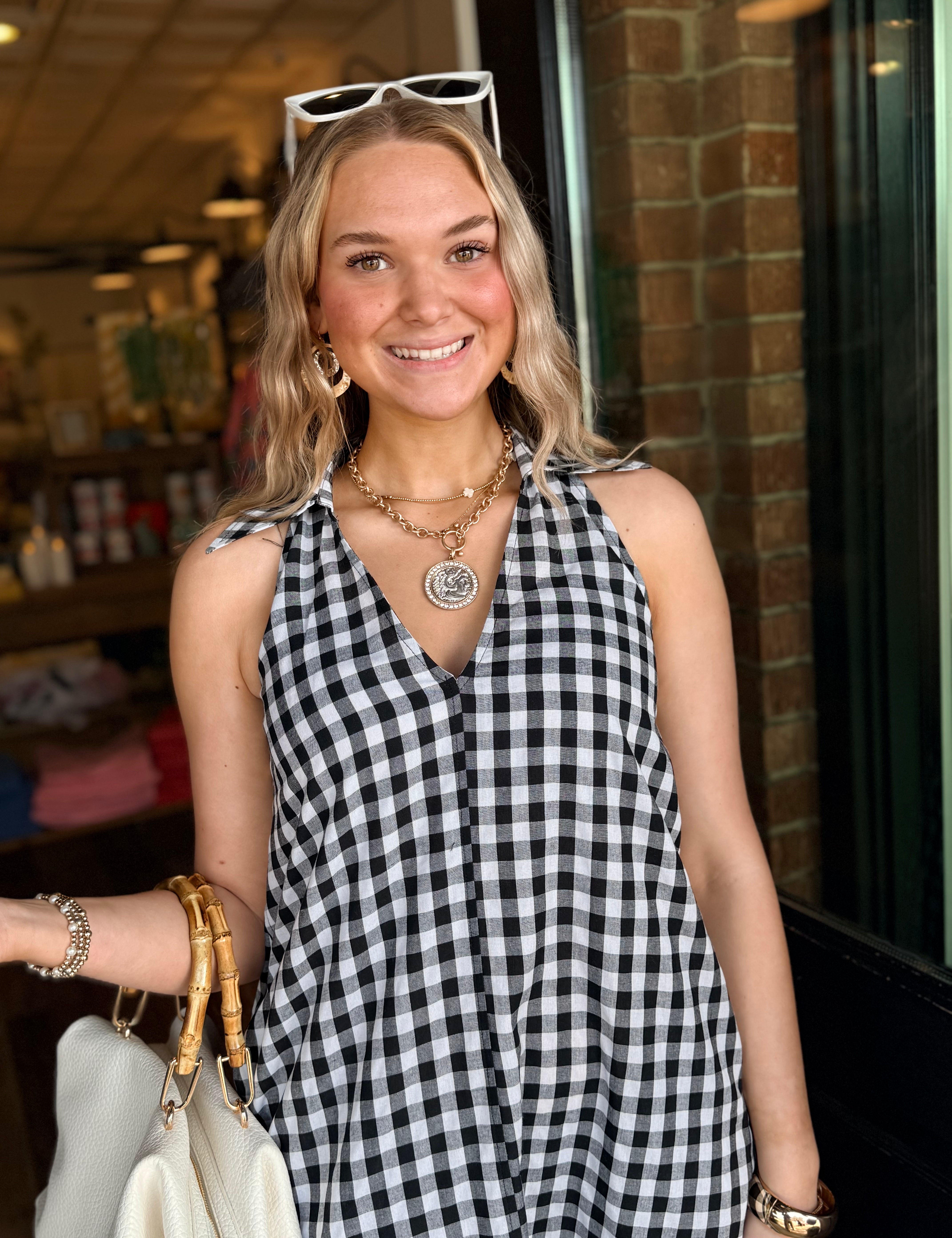 Harper Gingham Maxi Dress