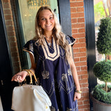 Sheila Navy Midi Dress