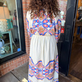 Regina Print Midi Dress