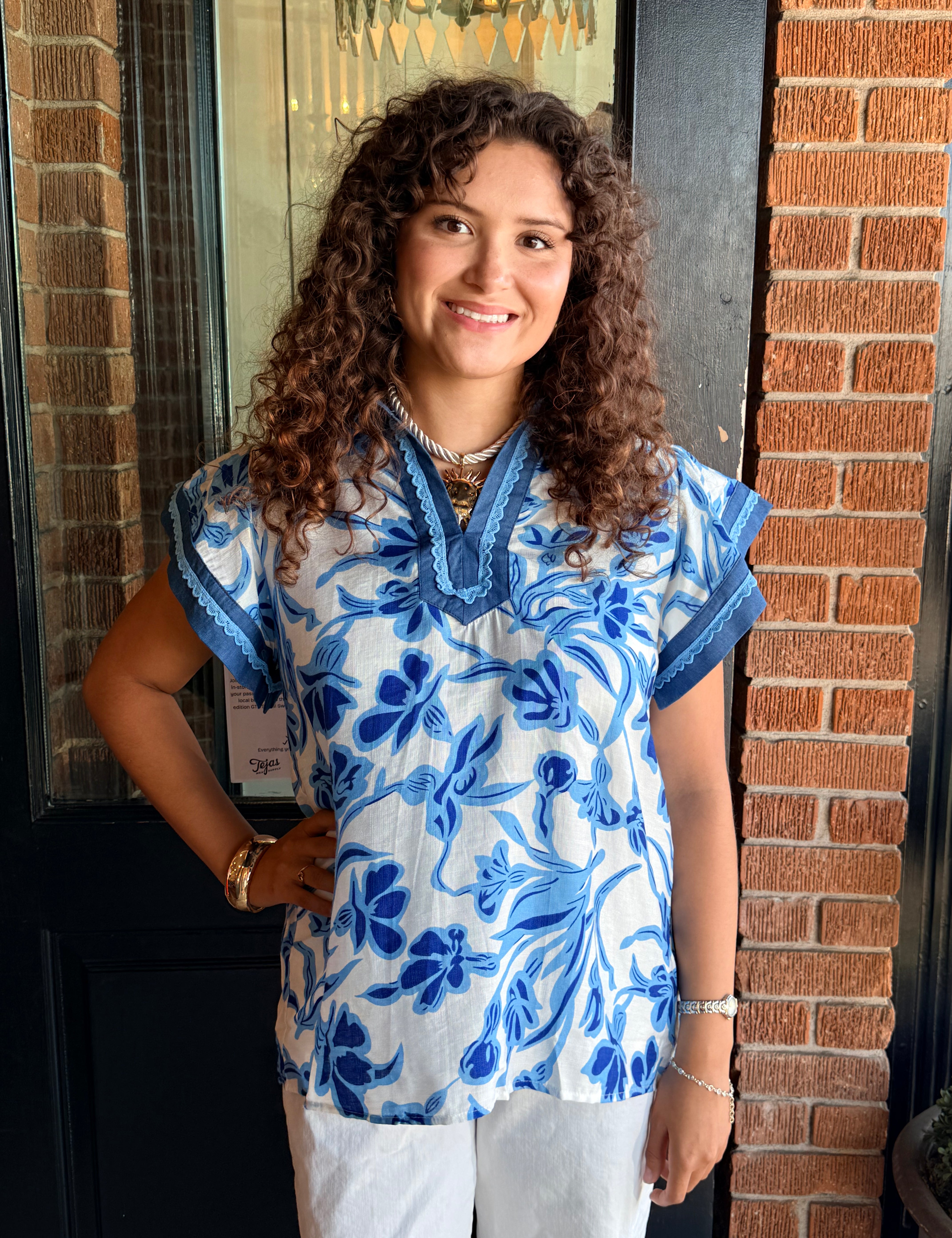 Cameron Blue Floral Top