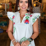 Brenda Floral Ruffle Mini Dress
